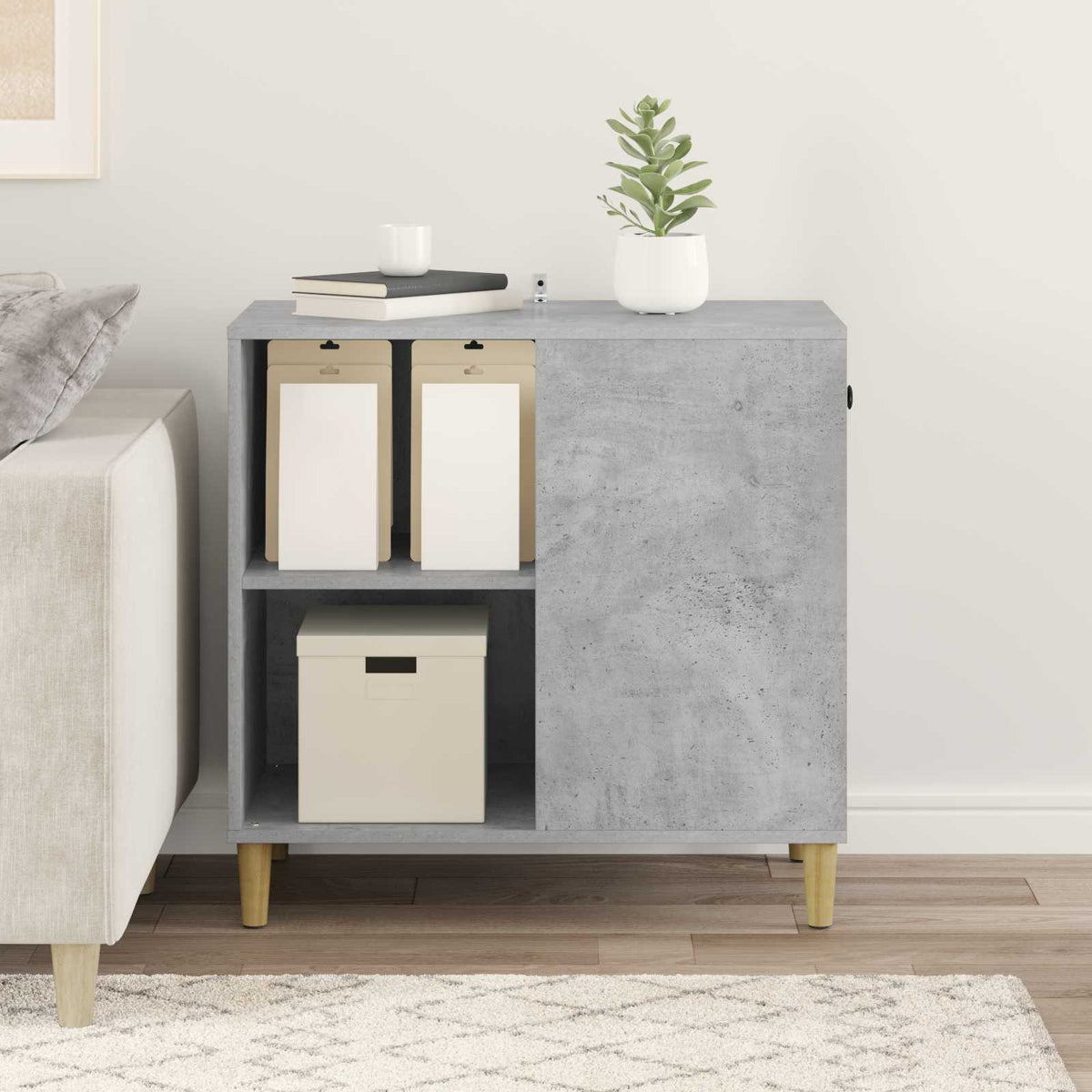 Casa per Gatti Grigio Cemento 72 x 42,5 x 70 cm