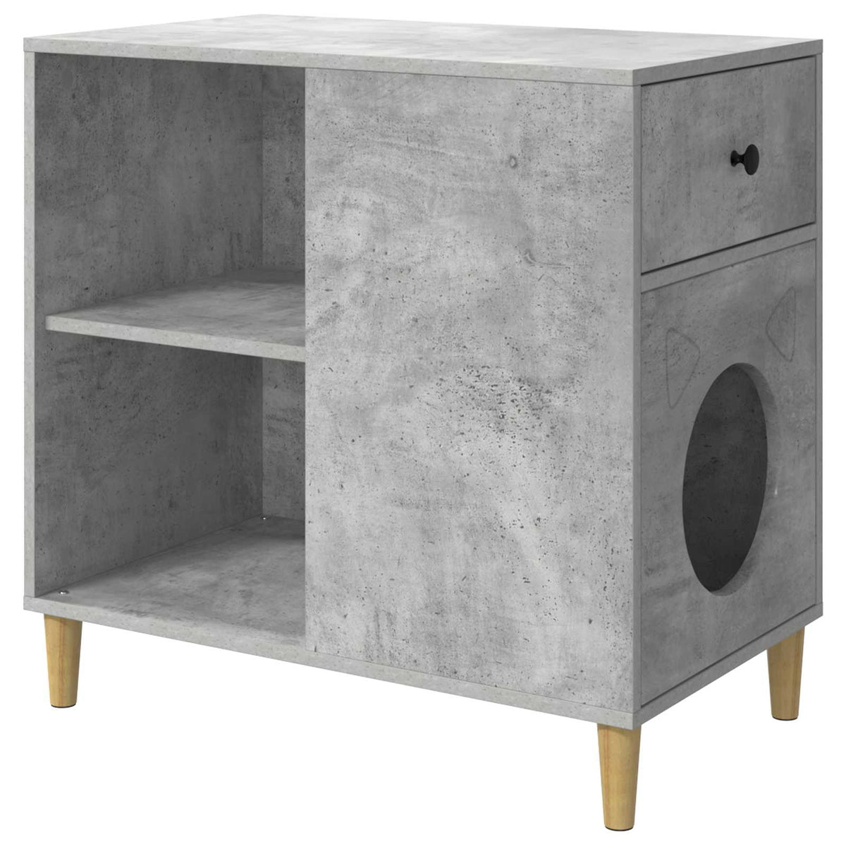 Casa per Gatti Grigio Cemento 72 x 42,5 x 70 cm