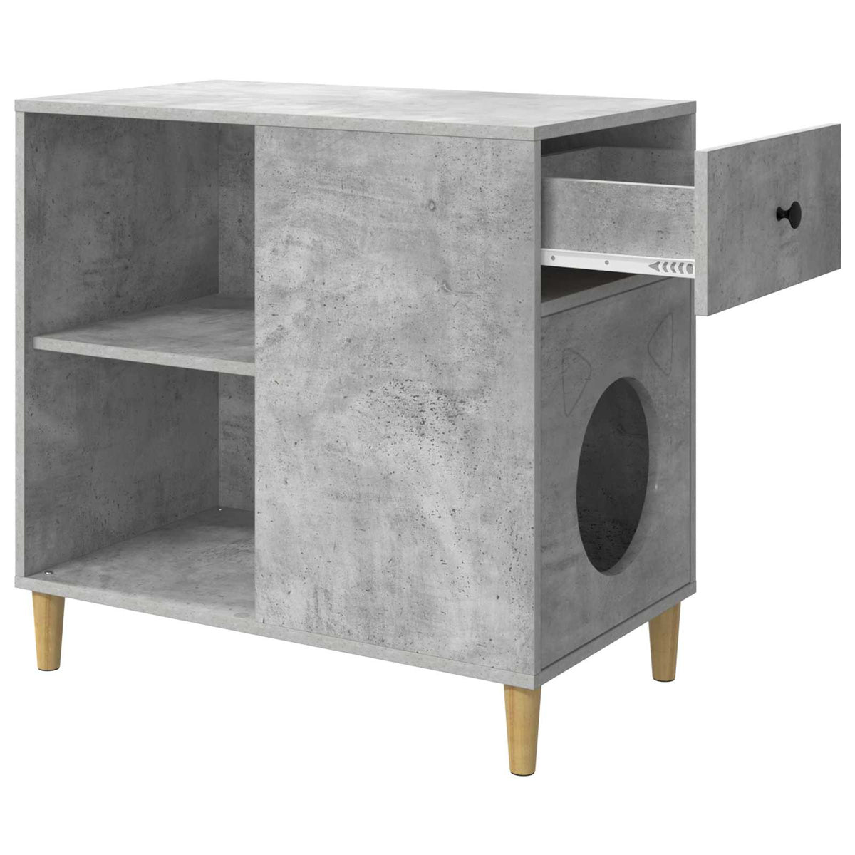 Casa per Gatti Grigio Cemento 72 x 42,5 x 70 cm