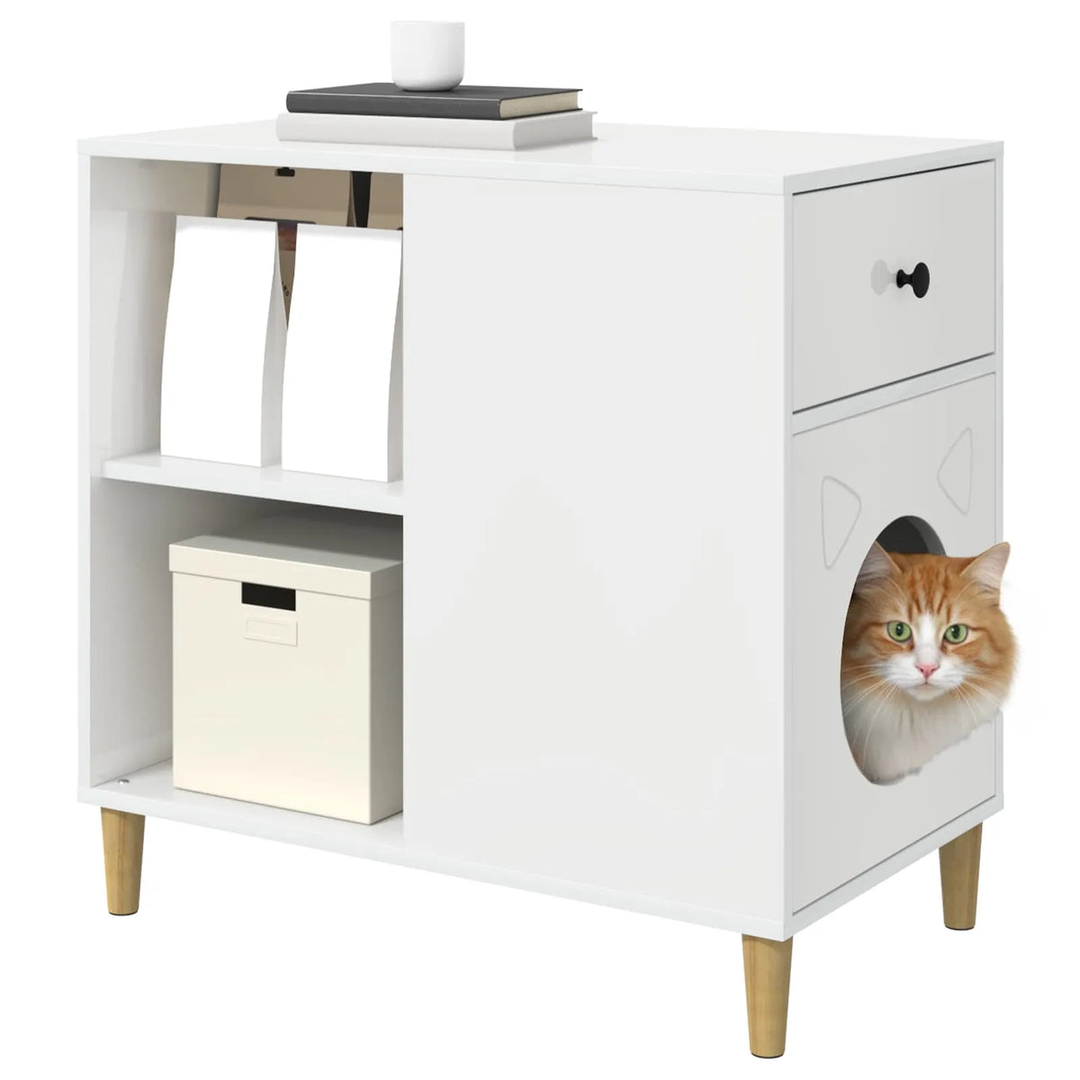 Casa per gatti 72 x 42,5 x 70 cm in legno ingegnerizzato