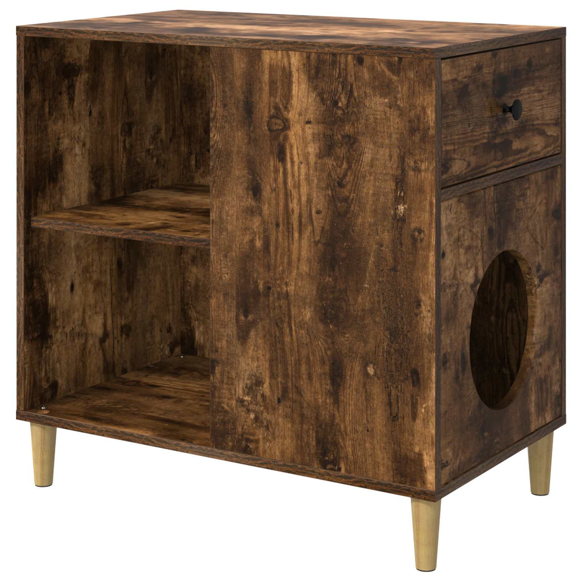 Casa per Gatti Rovere Fumo 72 x 42,5 x 70 cm