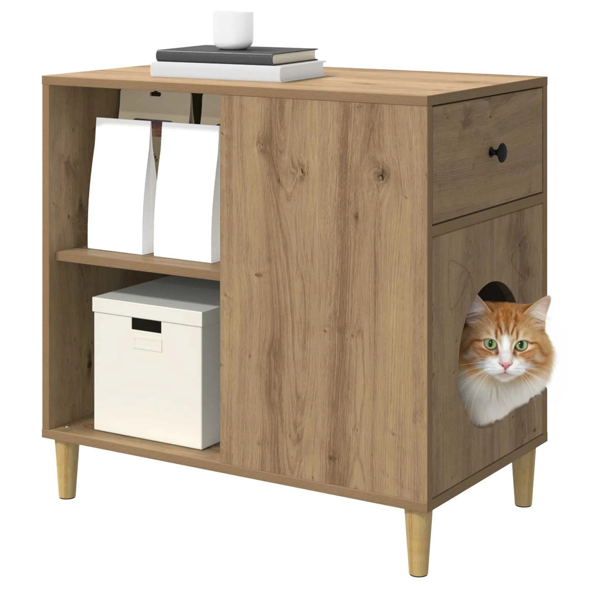 Casa per gatti 72 x 42,5 x 70 cm in legno ingegnerizzato