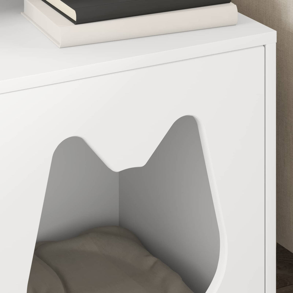 Casa per Gatti Bianco 42,5 x 40 x 53,5 cm Legno ingegnerizzato