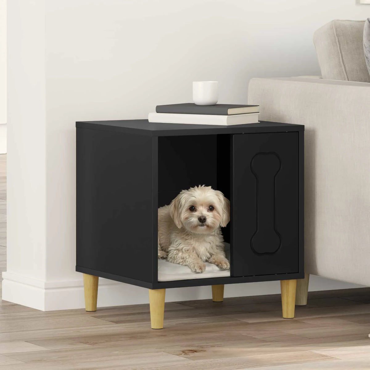 Cuccia per cani 44 x 42 x 49 cm in legno ingegnerizzato