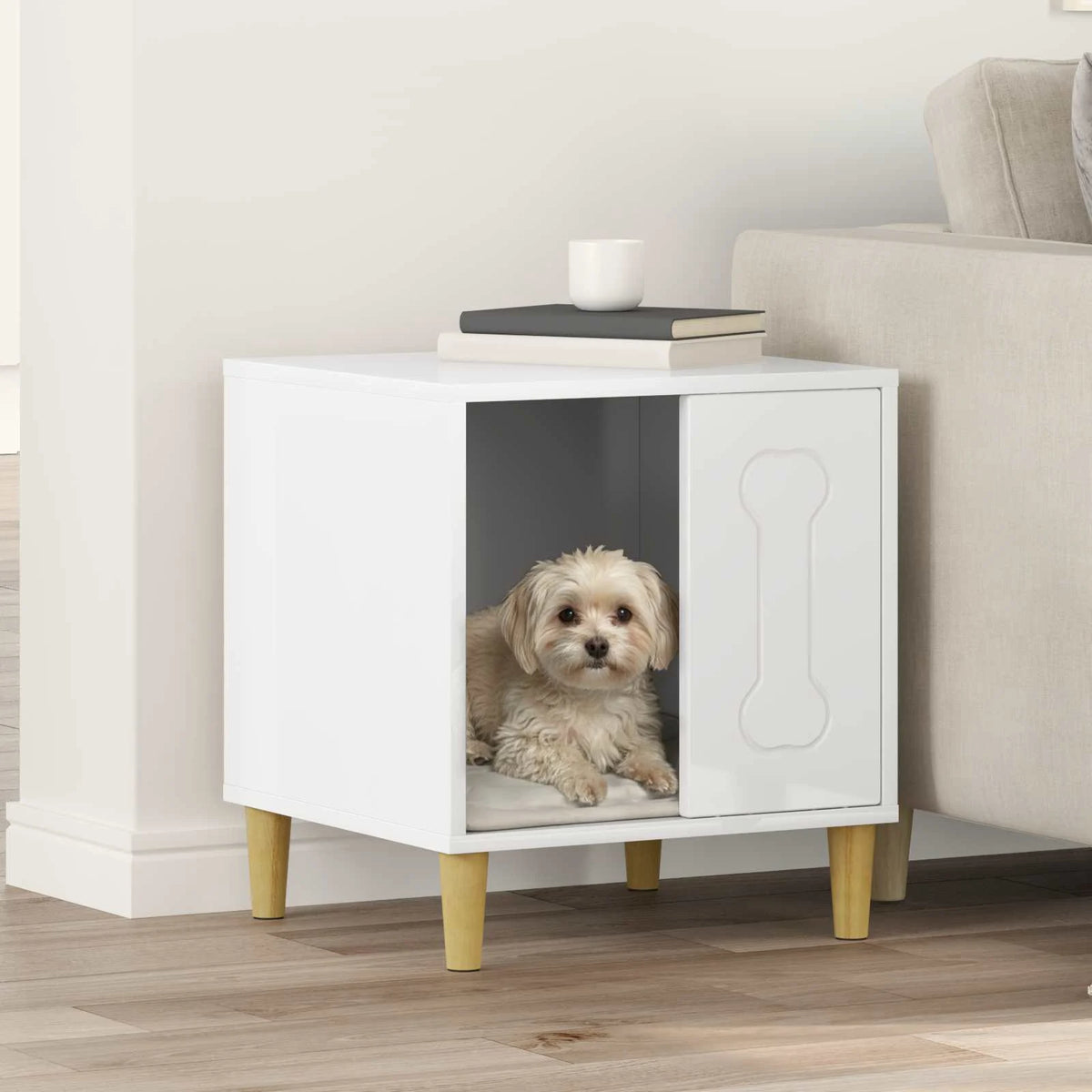 Cuccia per cani 44 x 42 x 49 cm in legno ingegnerizzato