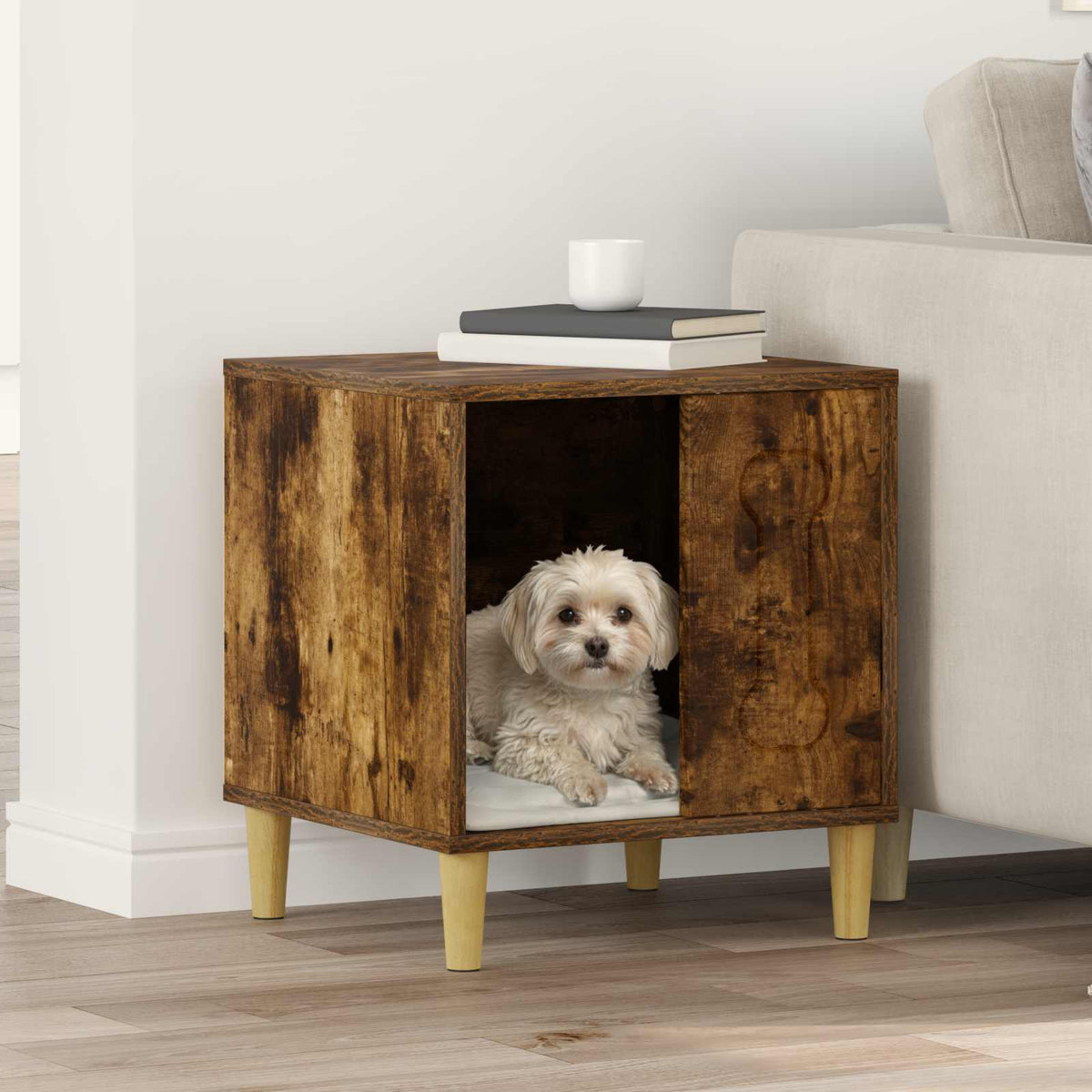 Cuccia per cani Rovere Fumo 44 x 42 x 49 cm