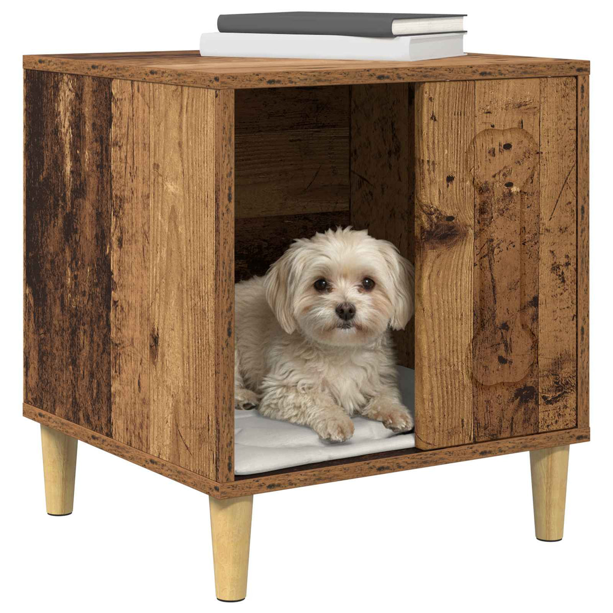 Cuccia per cani Legno antico 44 x 42 x 49 cm