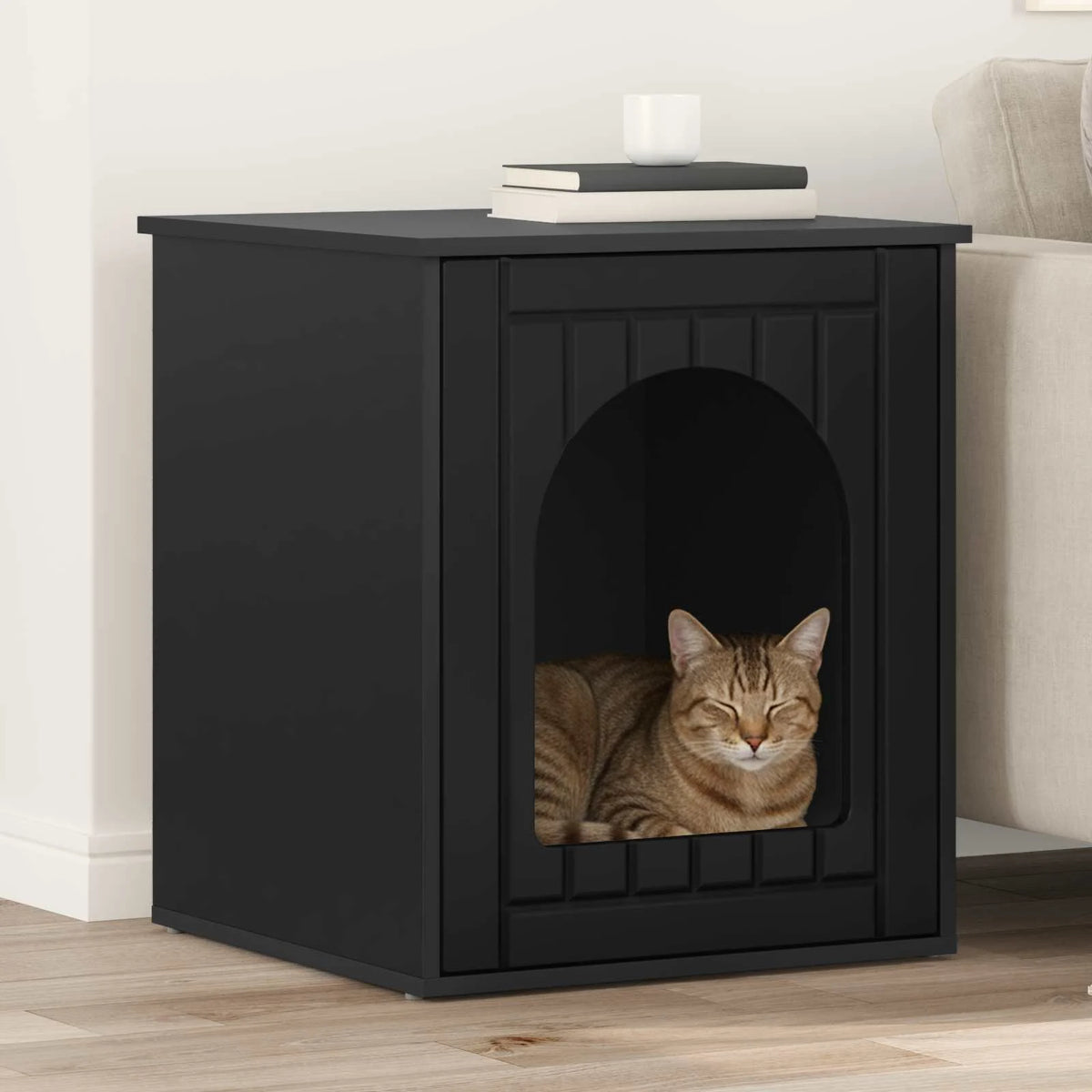 Casa per gatti 53 x 52 x 62 cm in legno ingegnerizzato