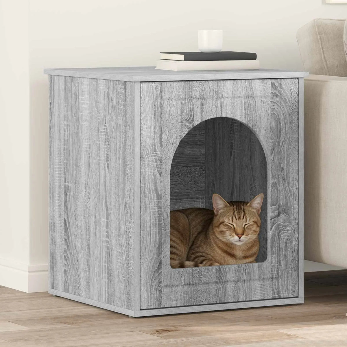 Casa per gatti 53 x 52 x 62 cm in legno ingegnerizzato