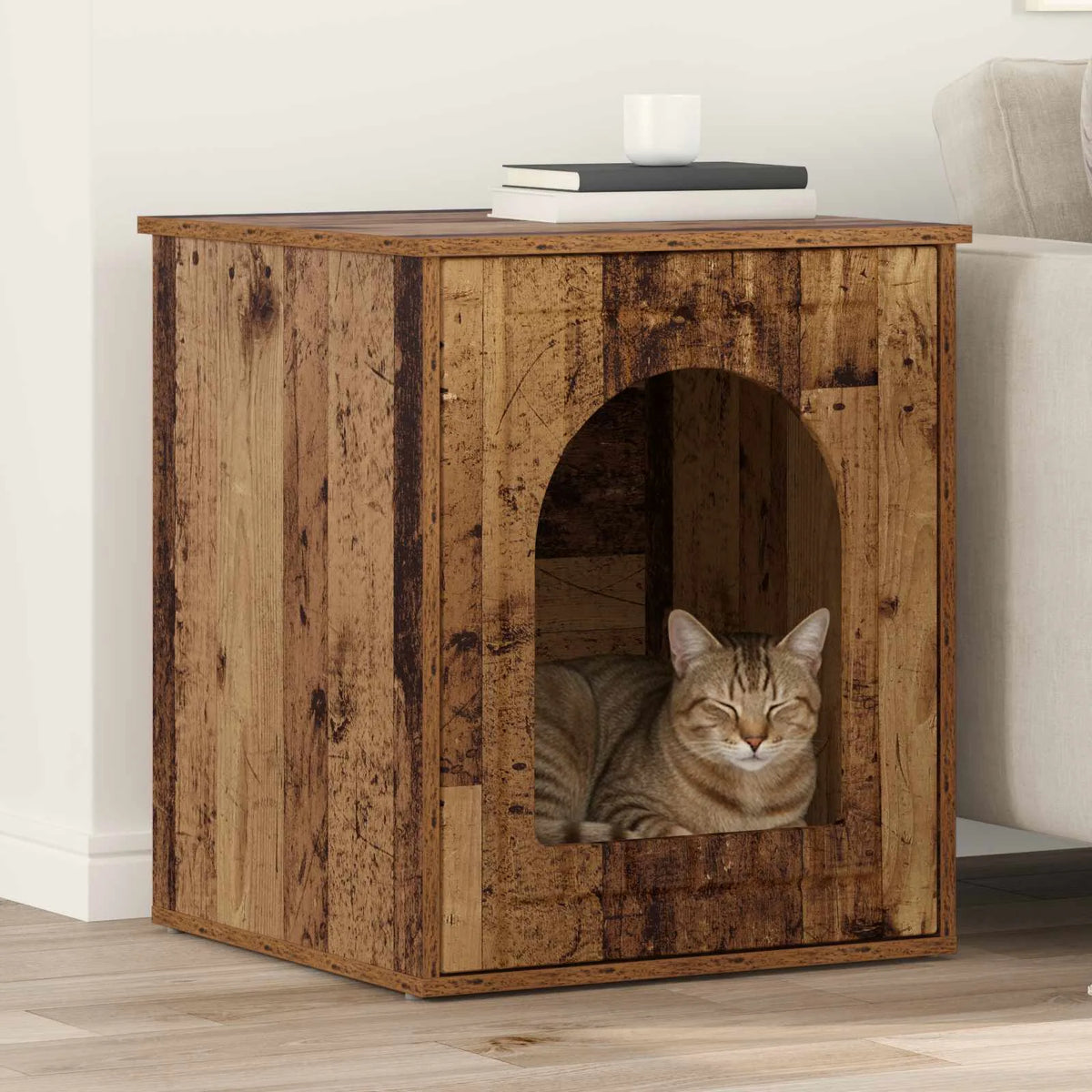 Casa per gatti 53 x 52 x 62 cm in legno ingegnerizzato