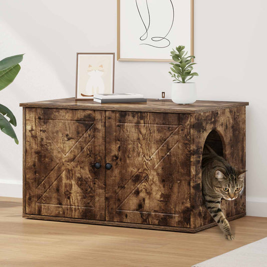 Casa per Gatti Rovere Fumo 85 x 55 x 50,5 cm