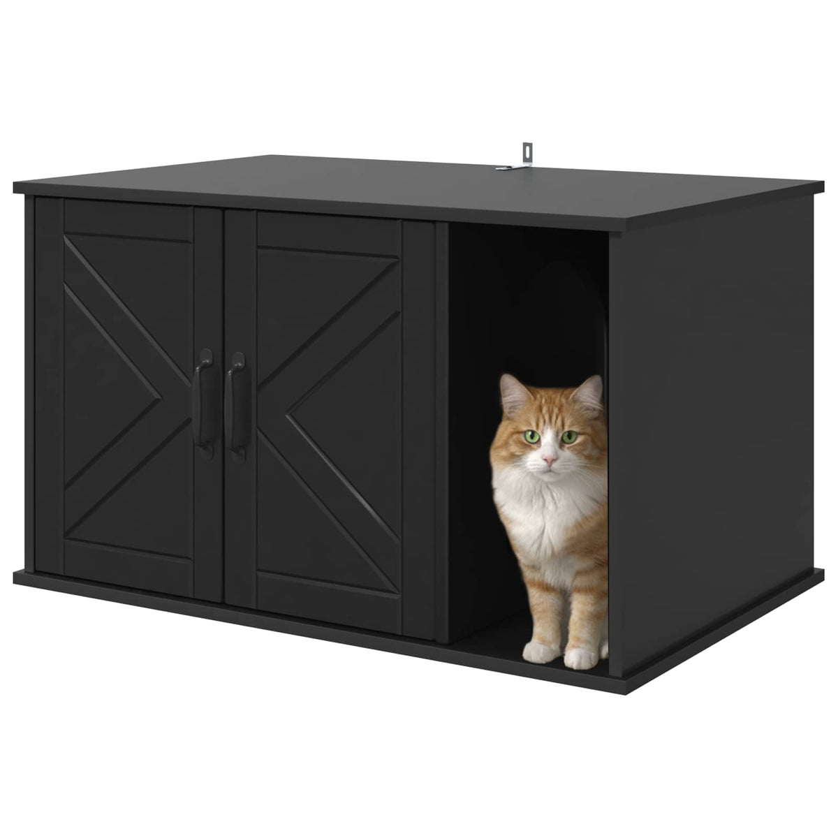 Casa per Gatti Nero 85 x 55 x 50,5 cm Legno ingegnerizzato