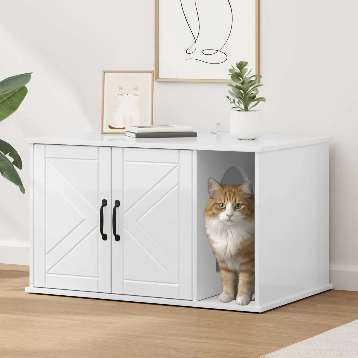 Casa per gatti 85 x 55 x 50,5 cm in legno ingegnerizzato