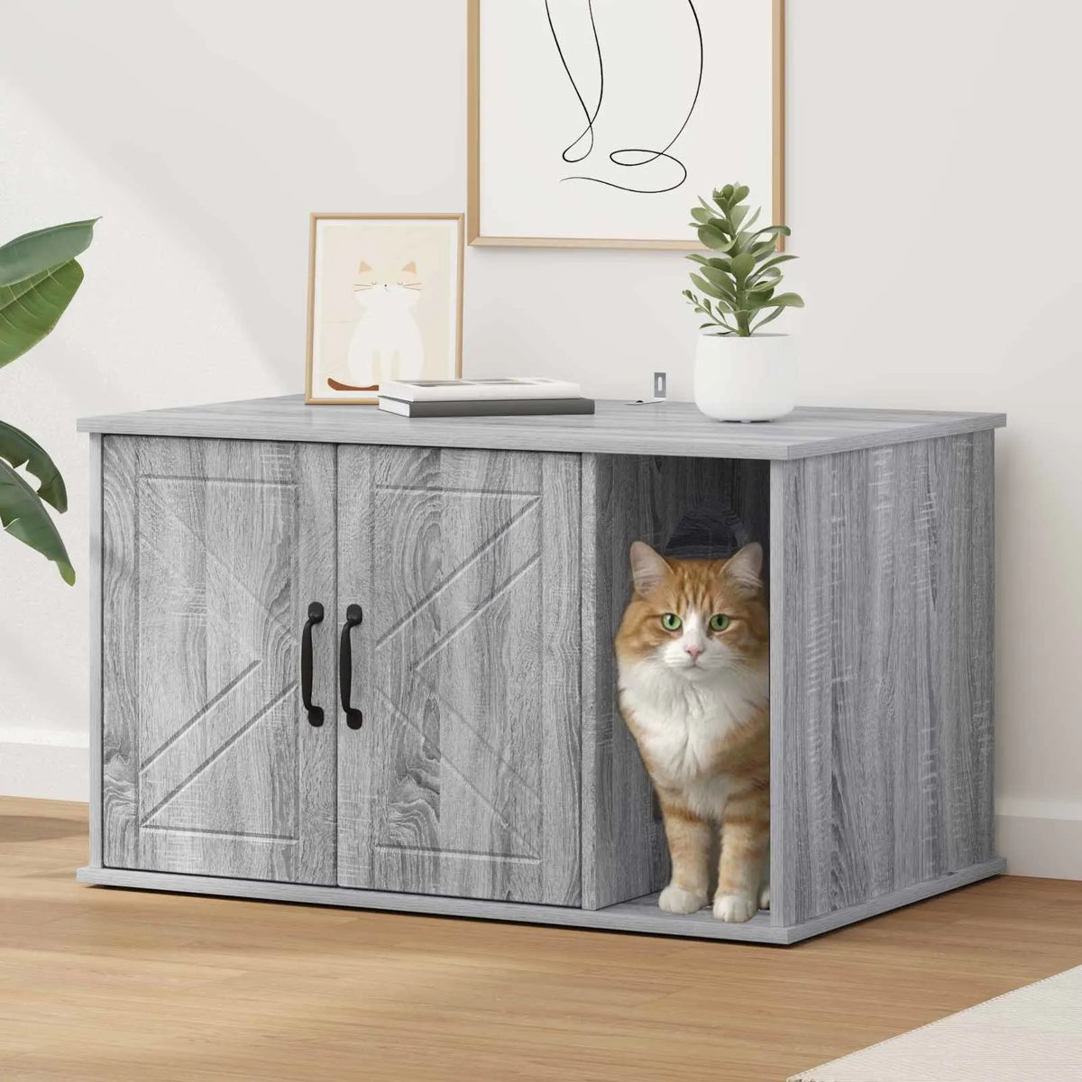 Casa per gatti 85 x 55 x 50,5 cm in legno ingegnerizzato