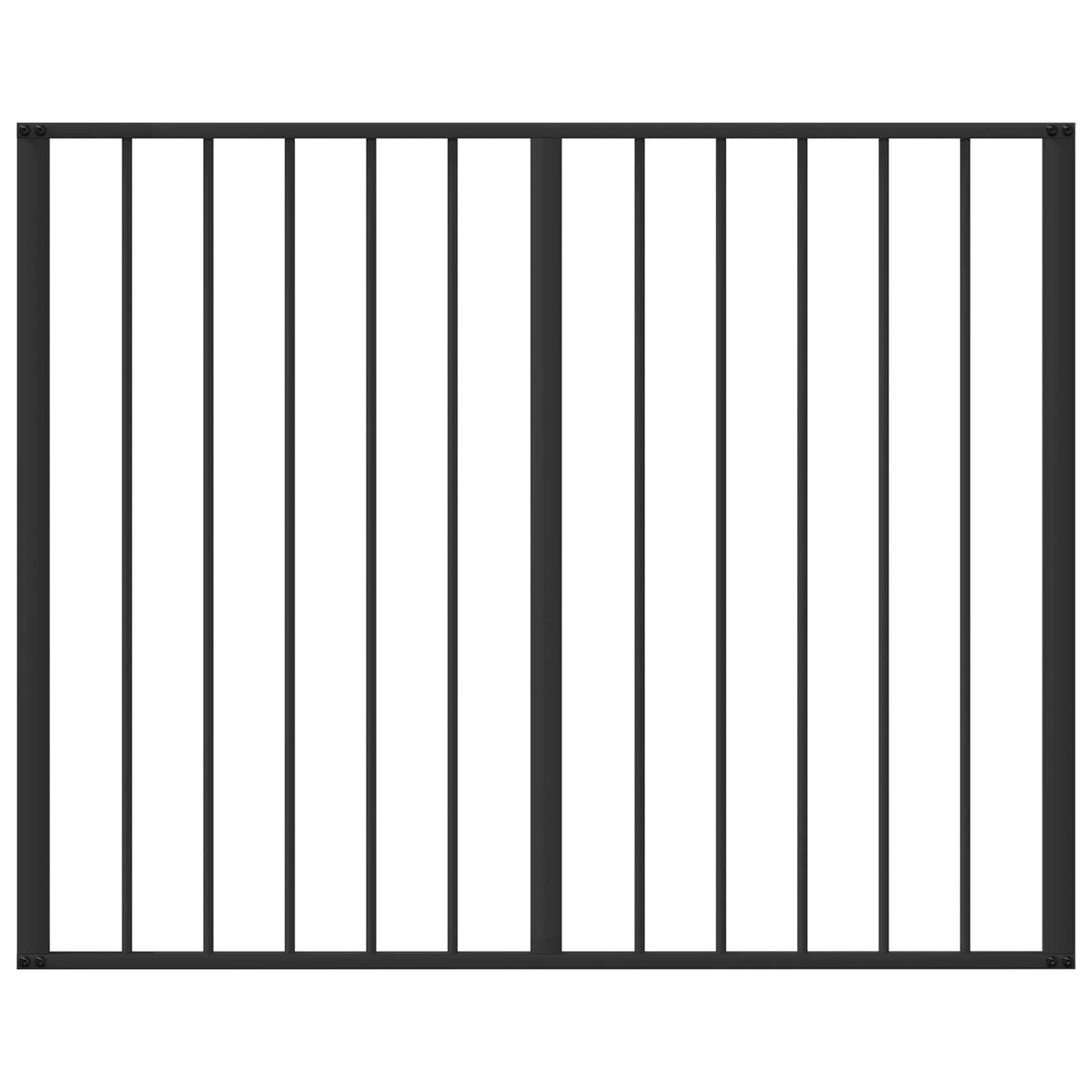 Cancello per cani 8 pz Nero 100 x 80 cm Acciaio zincato