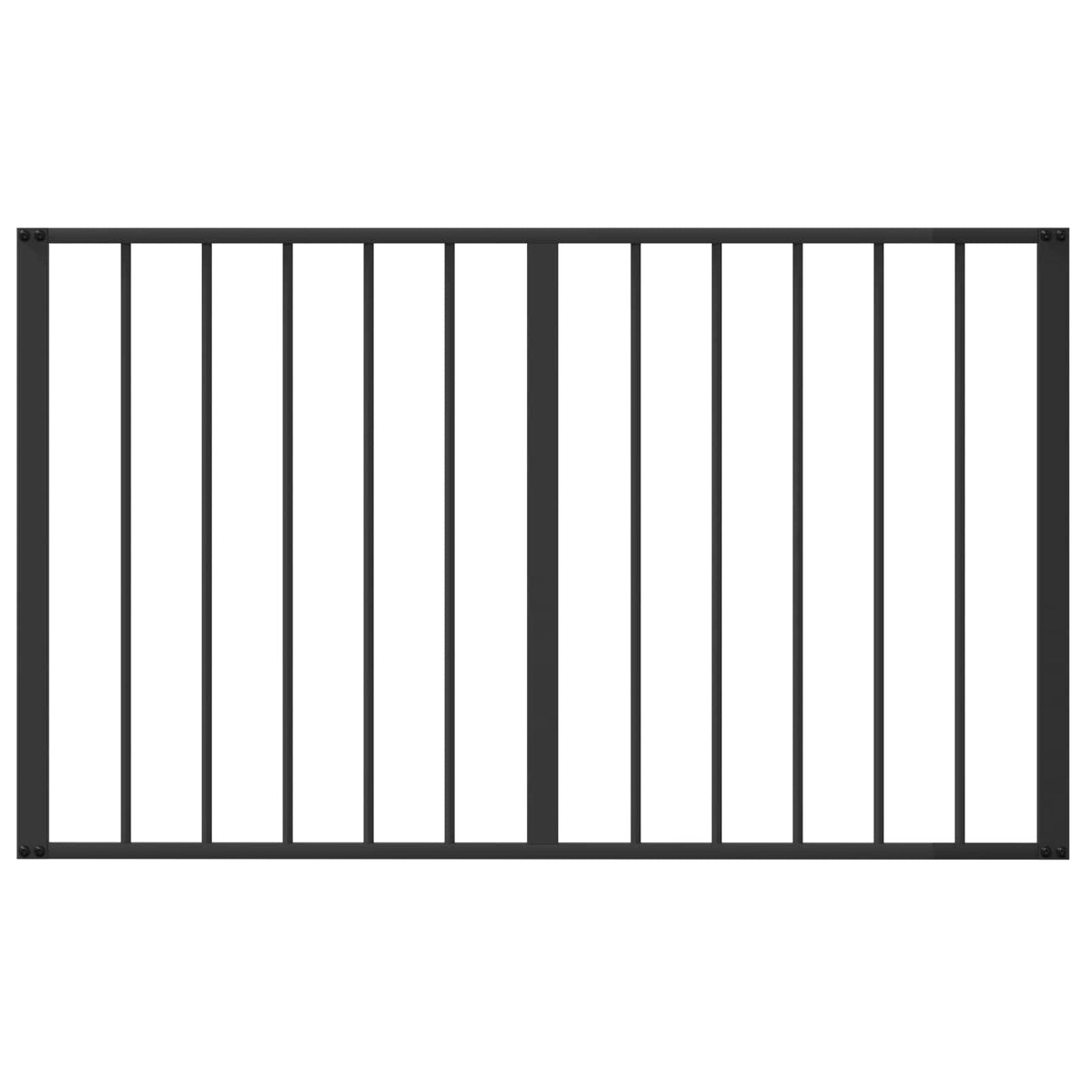 Cancello per cani 8 pz Nero 100 x 60 cm Acciaio zincato