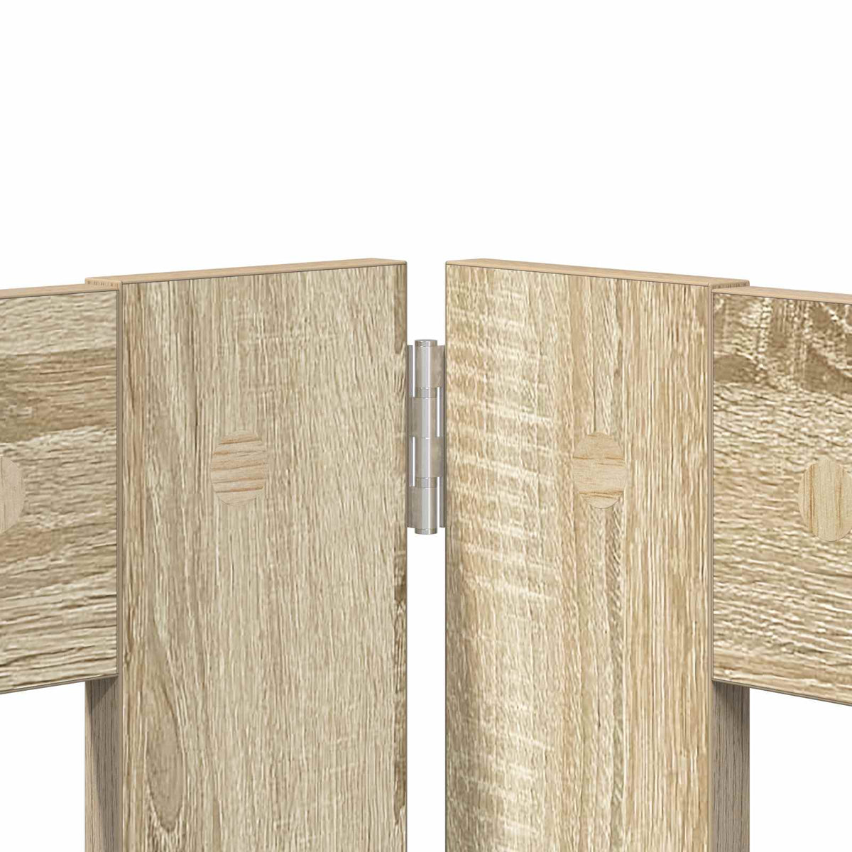 Cancello per cani pieghevole con supporti 2 pz Rovere Sonoma