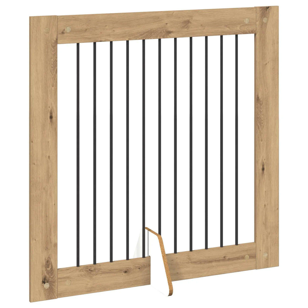 Cancello per cani pieghevole con supporti, 4 pz, 401x34x100 cm