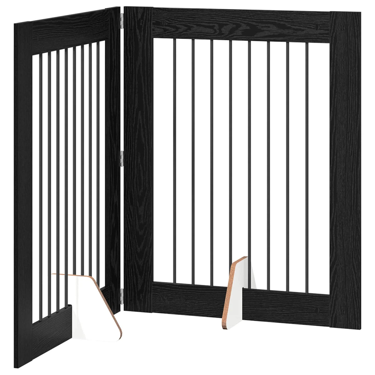 Cancello per cani pieghevole con supporti, 2 pz, 160,5x34x100 cm