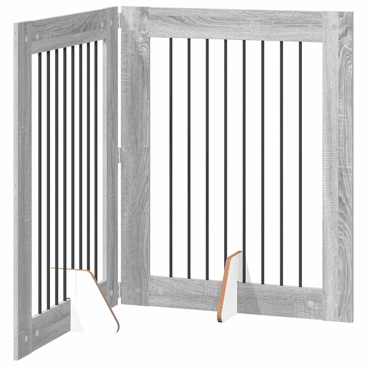 Cancello per cani pieghevole con supporti, 2 pz, 160,5x34x100 cm