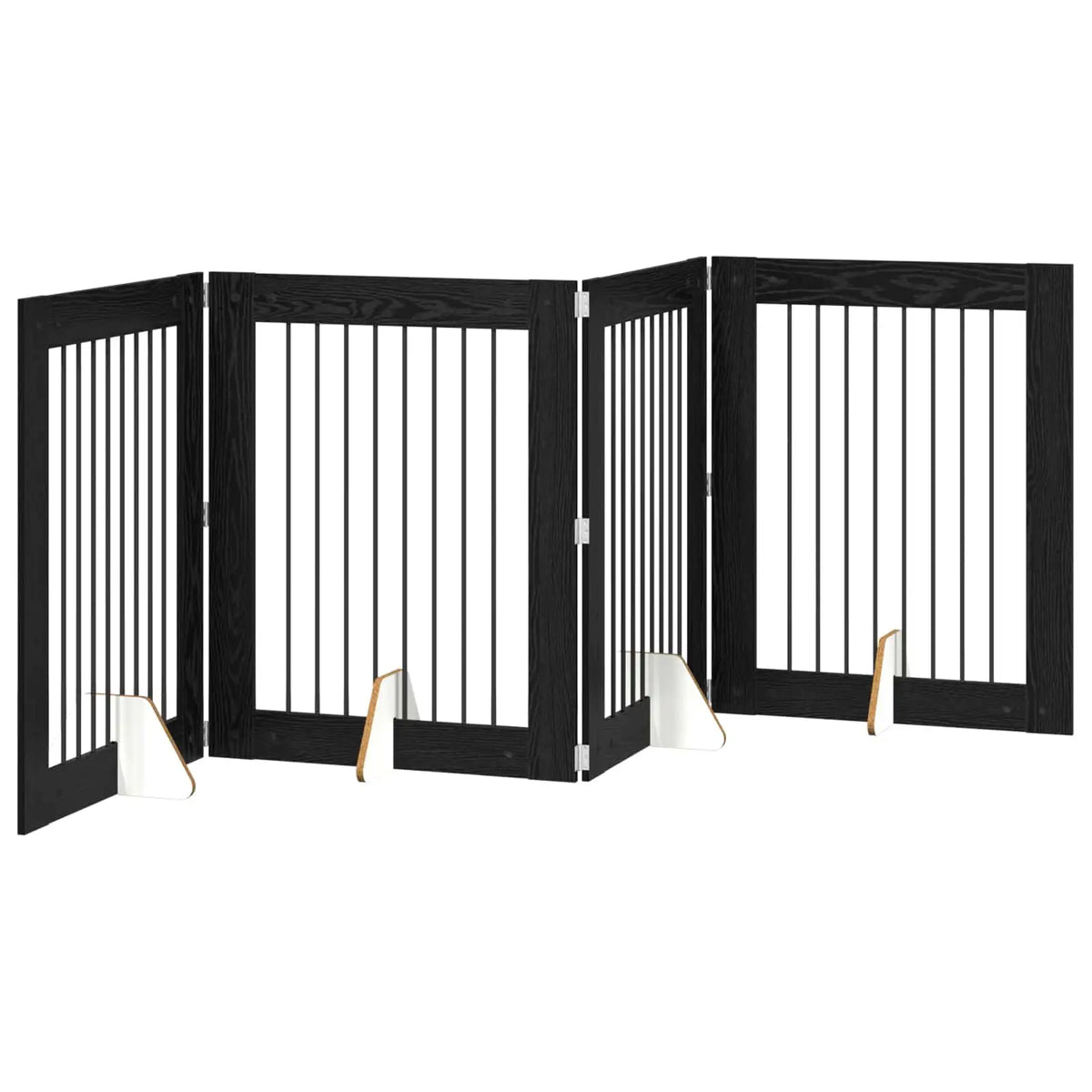 Cancello per cani pieghevole con supporti 321 cm, 4 pz