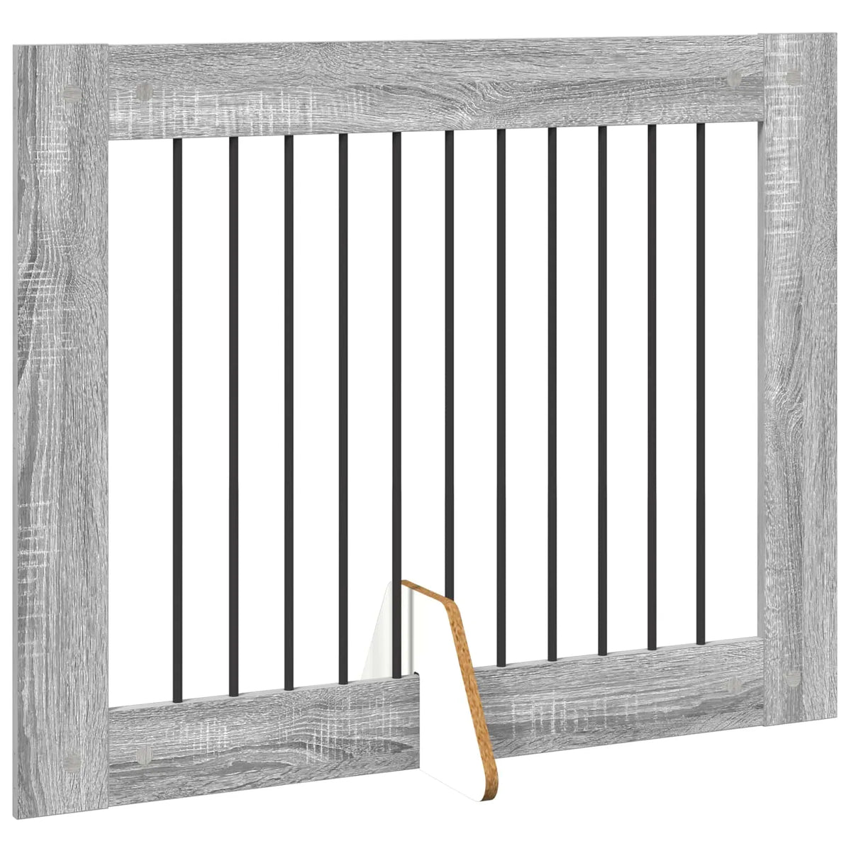 Cancello per cani pieghevole con supporti, 4 pz, 401x34x80 cm