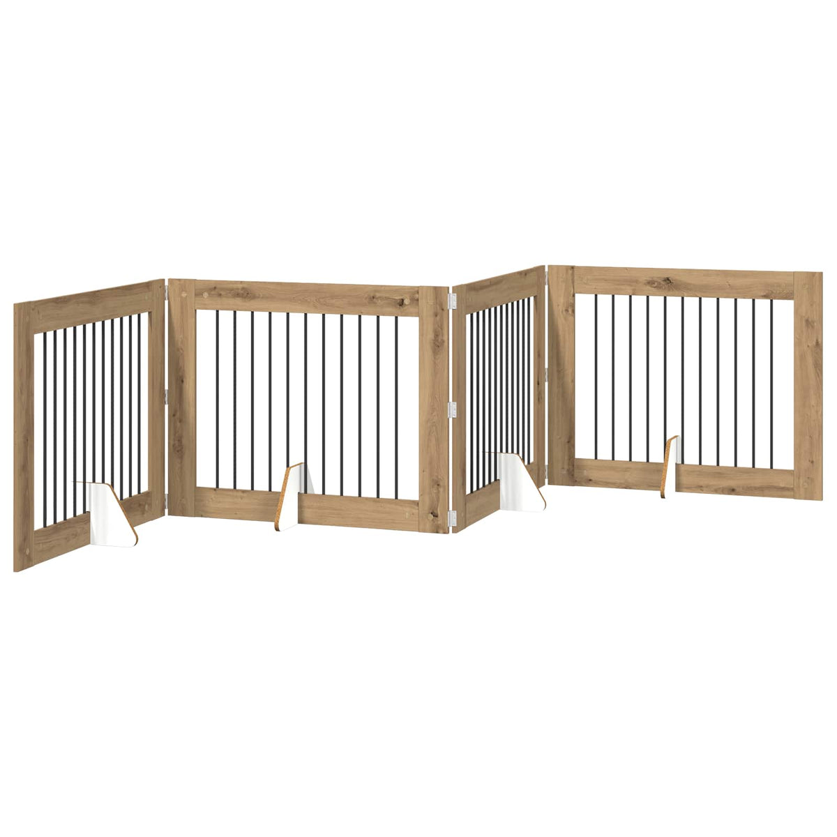 Cancello per cani pieghevole con supporti 4 pz 401 cm