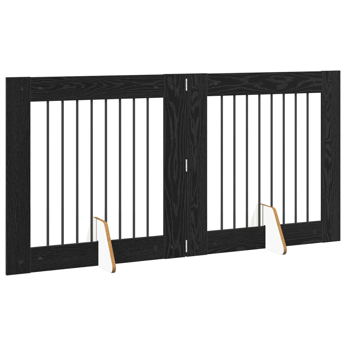 Cancello per cani pieghevole con supporti, 2 pz, 160,5x34x80 cm
