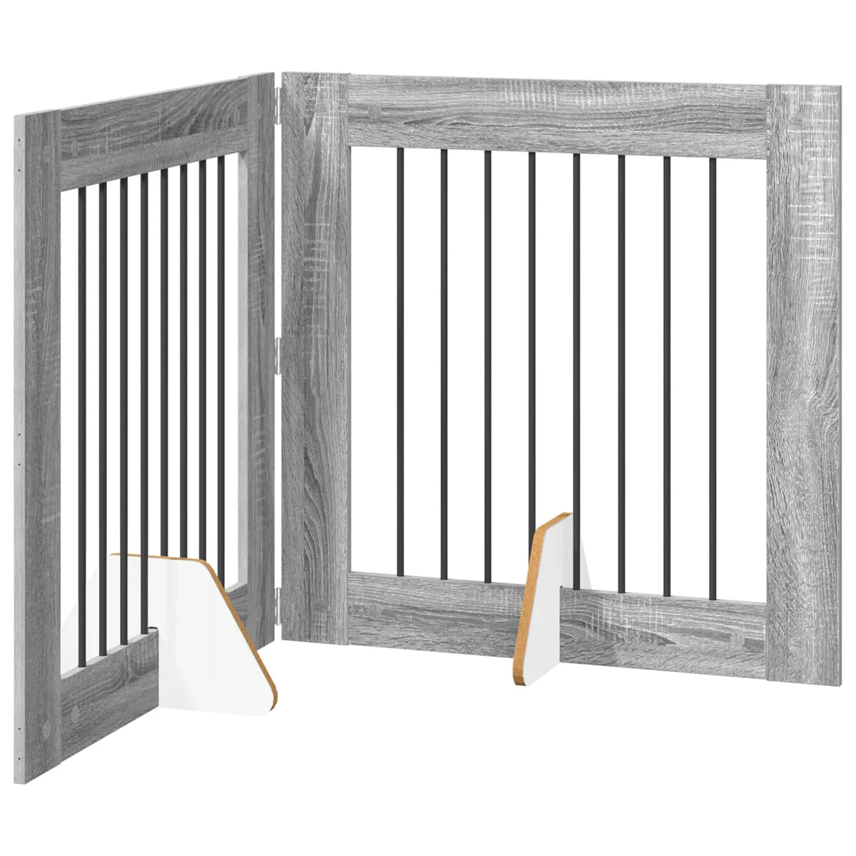 Cancello per cani pieghevole con supporti, 2 pz, 160,5x34x80 cm