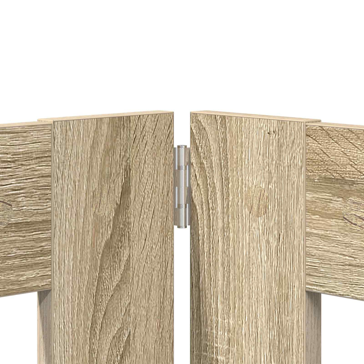 Cancello per cani pieghevole con supporti 6 pz Rovere Sonoma