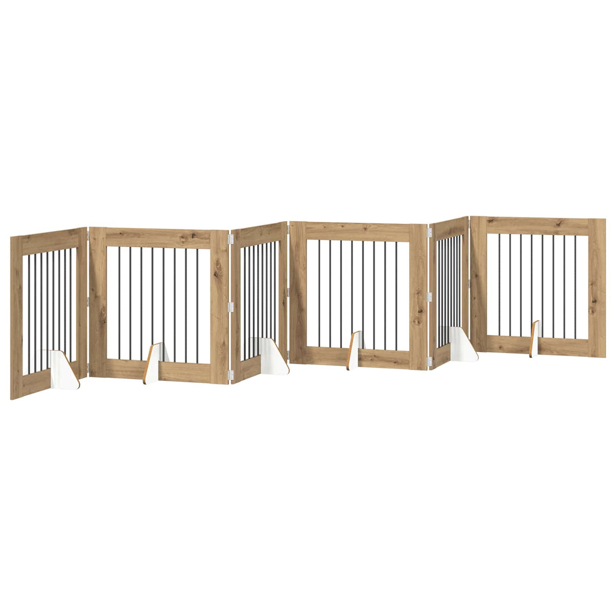 Cancello per cani pieghevole con supporti 6 pz 482 cm