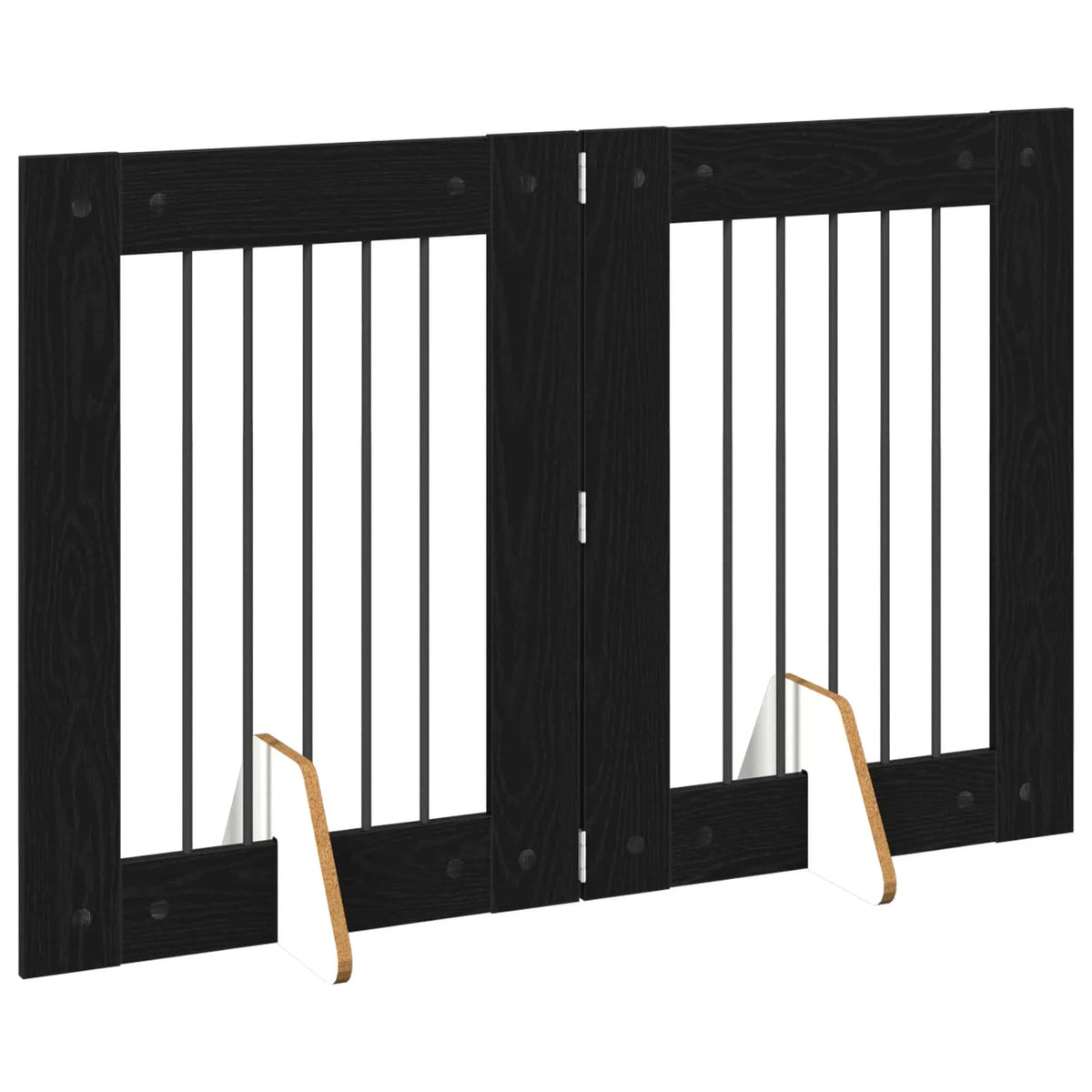Cancello per cani pieghevole con supporti 120,5 x 80 cm, 2 pz