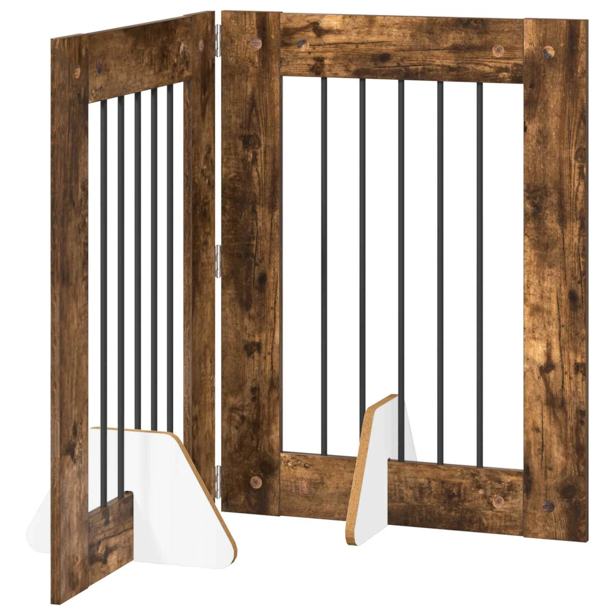 Cancello per cani pieghevole con supporti 120,5 x 80 cm, 2 pz