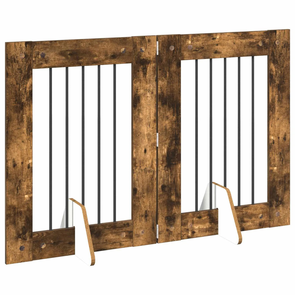 Cancello per cani pieghevole con supporti 120,5 x 80 cm, 2 pz