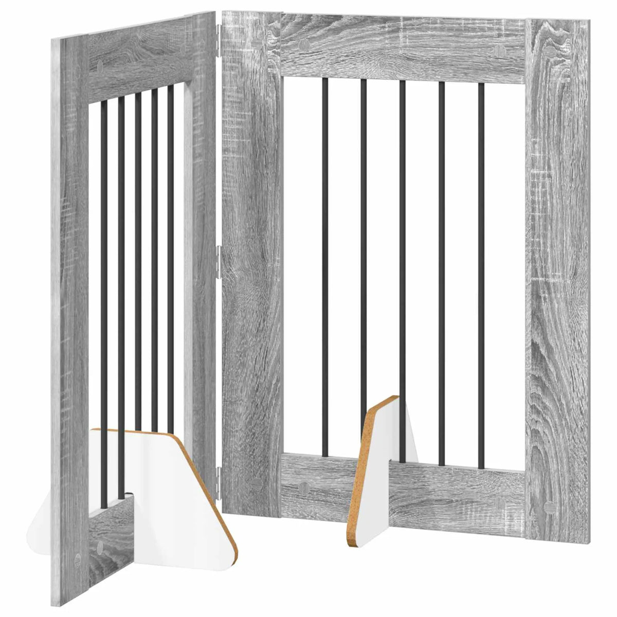 Cancello per cani pieghevole con supporti 120,5 x 80 cm, 2 pz