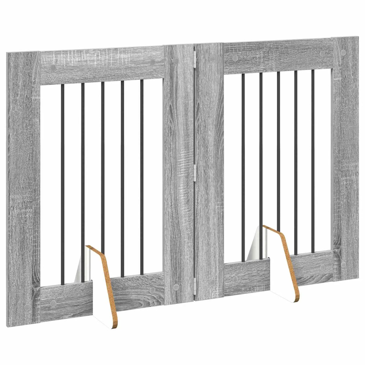 Cancello per cani pieghevole con supporti 120,5 x 80 cm, 2 pz