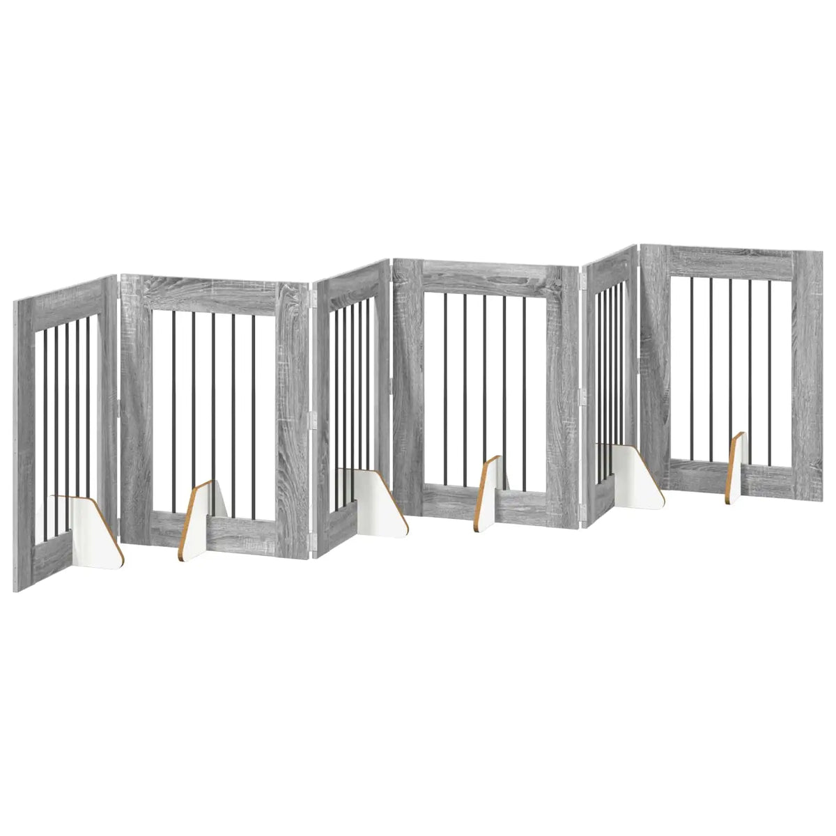 Cancello per cani pieghevole con supporti 362 cm, 6 pz