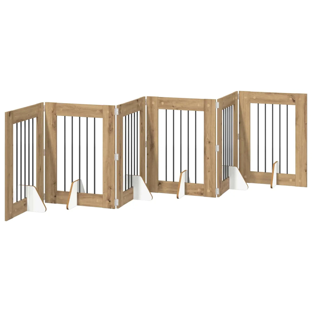 Cancello per cani pieghevole con supporti 362 cm, 6 pz
