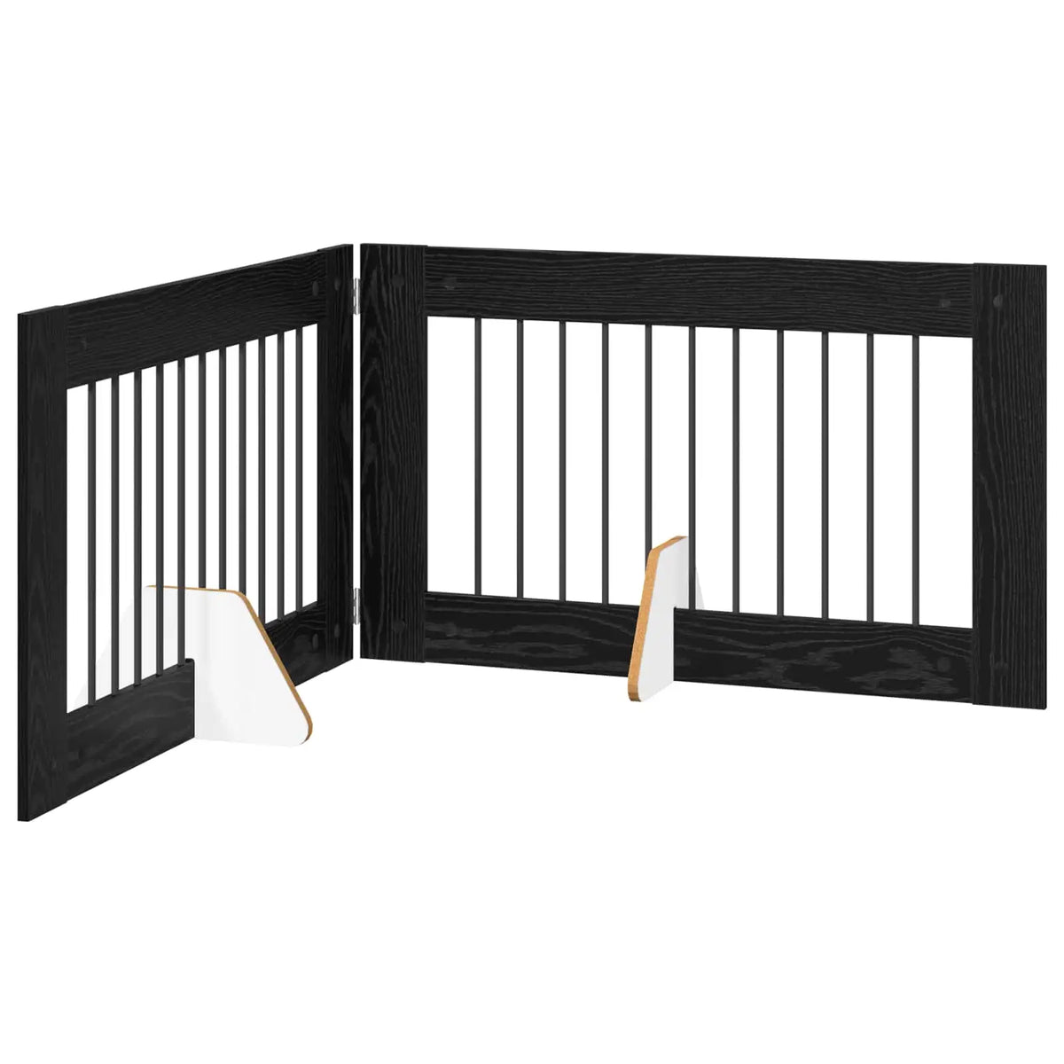 Cancello per cani pieghevole con supporti, 2 pz, 200,5x34x60 cm