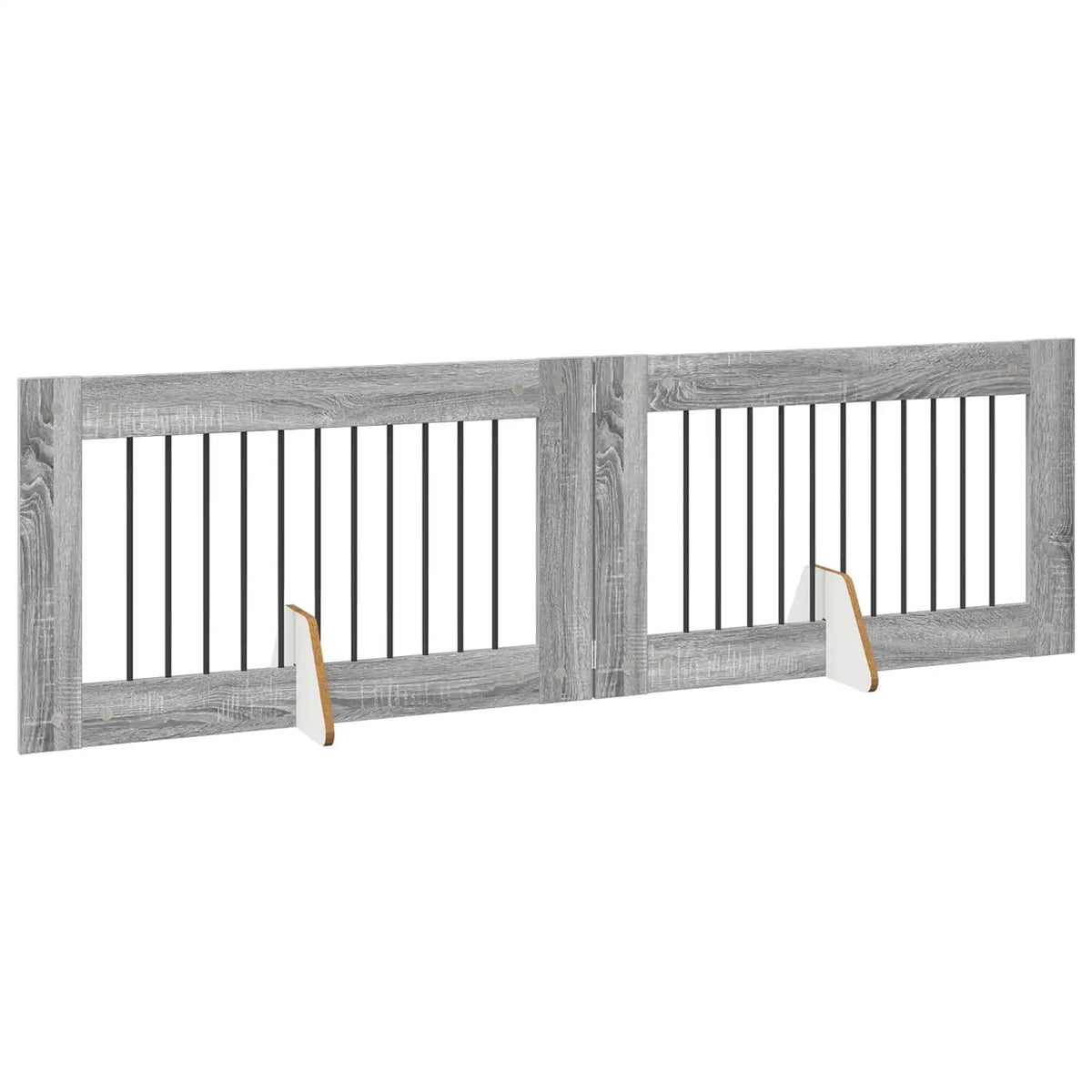 Cancello per cani pieghevole con supporti, 2 pz, 200,5x34x60 cm