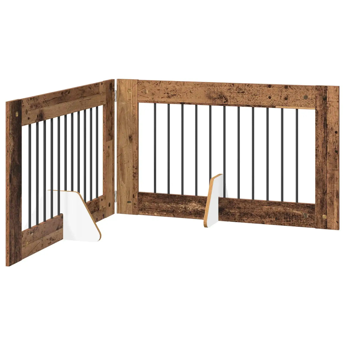 Cancello per cani pieghevole con supporti, 2 pz, 200,5x34x60 cm