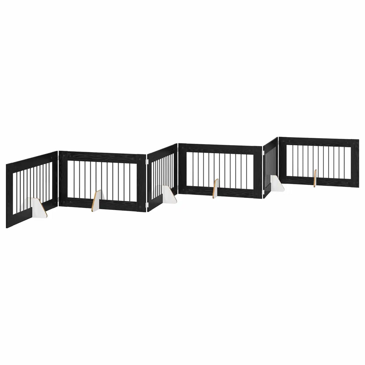 Cancello per cani pieghevole con supporti 6 pz, 602 cm