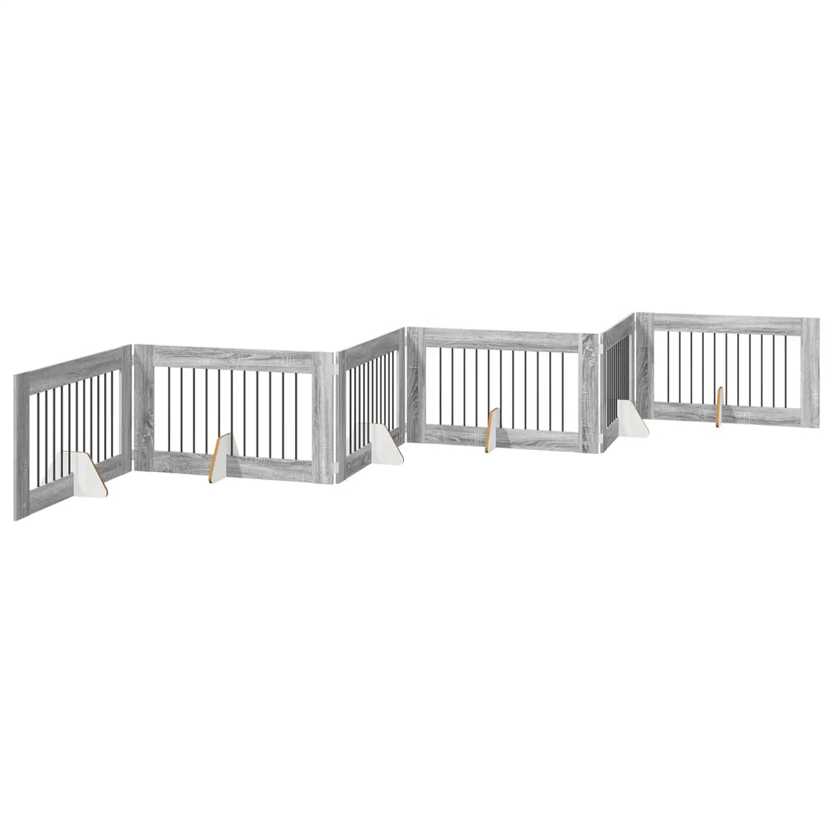 Cancello per cani pieghevole con supporti 6 pz, 602 cm