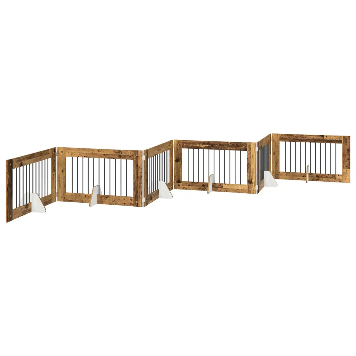 Cancello per cani pieghevole con supporti 6 pz, 602 cm