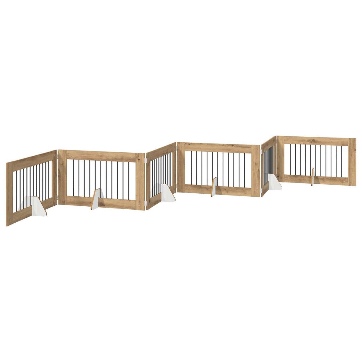 Cancello per cani pieghevole con supporti 6 pz 602 cm