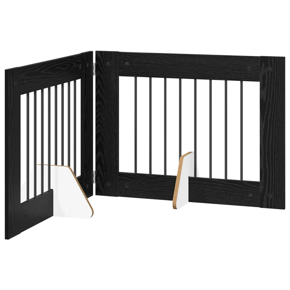 Cancello per cani pieghevole con supporti, 2 pz, 160,5x34x60 cm