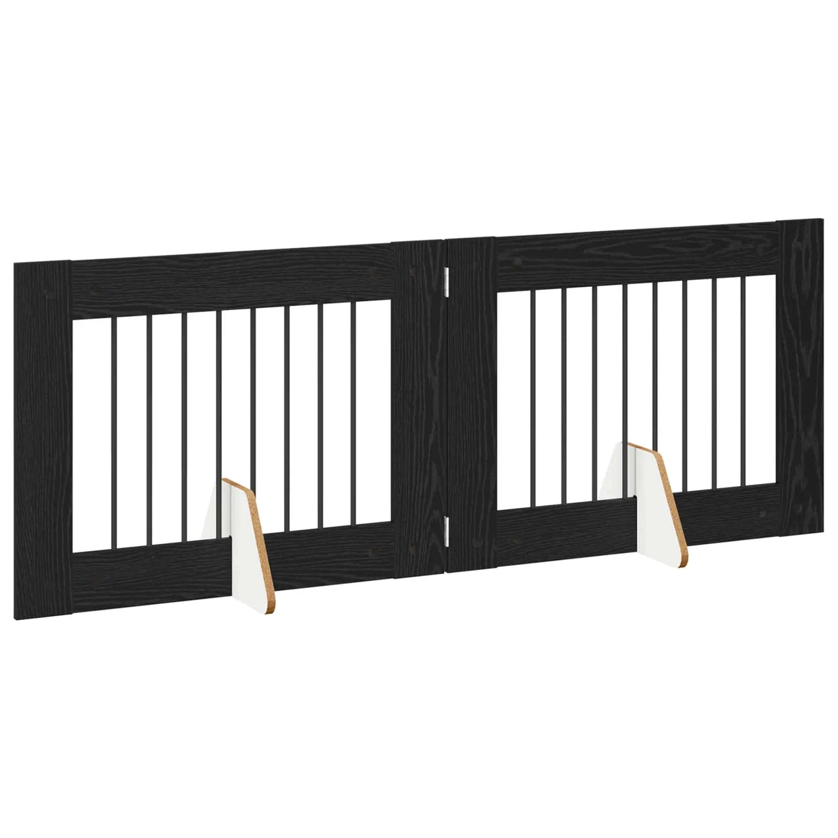 Cancello per cani pieghevole con supporti, 2 pz, 160,5x34x60 cm