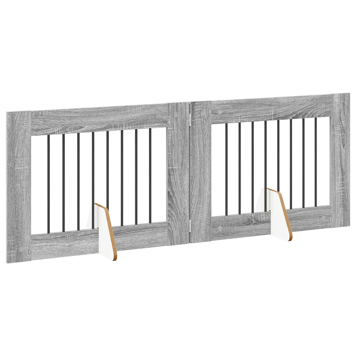 Cancello per cani pieghevole con supporti, 2 pz, 160,5x34x60 cm