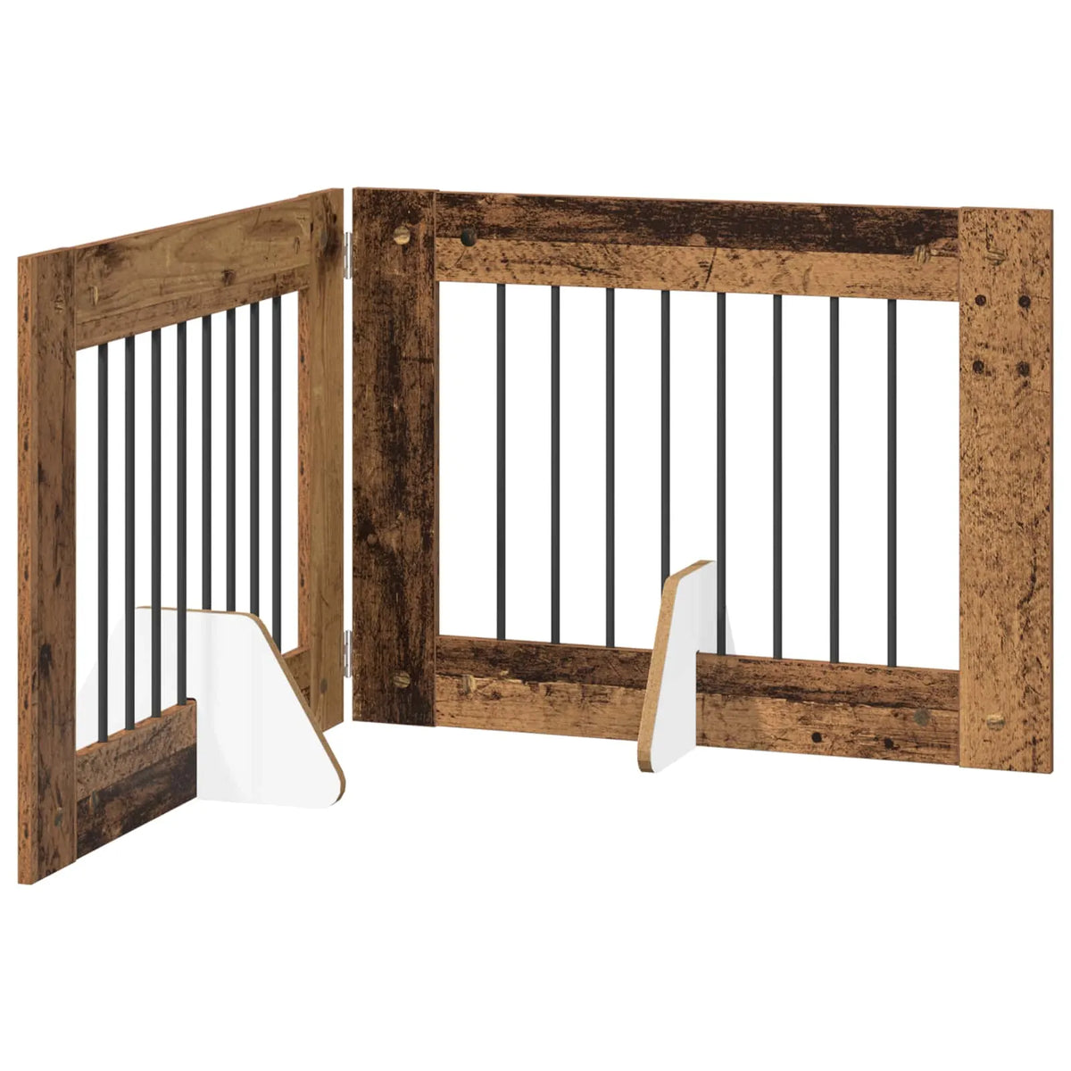 Cancello per cani pieghevole con supporti, 2 pz, 160,5x34x60 cm