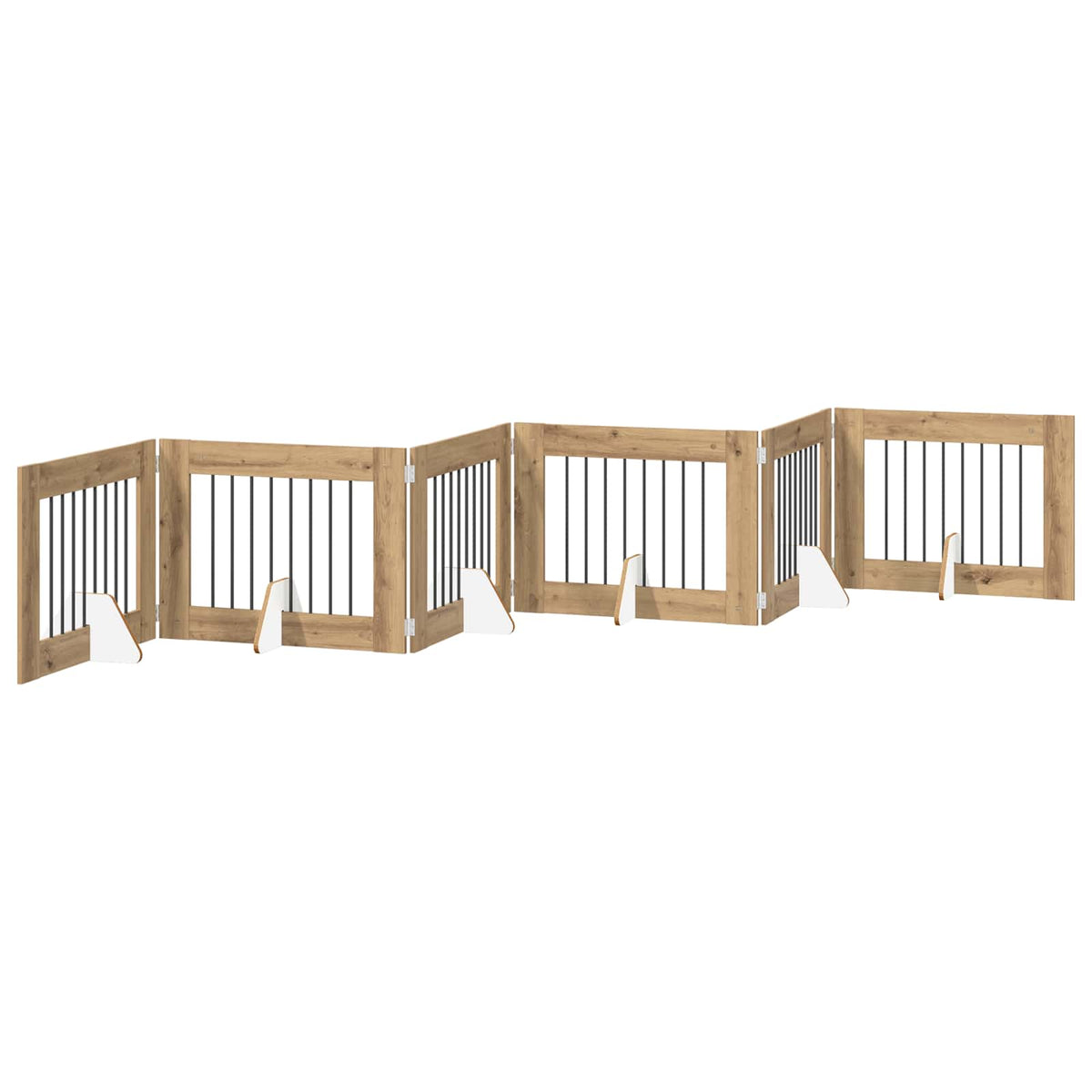 Cancello per cani pieghevole con supporti 6 pz 482 cm